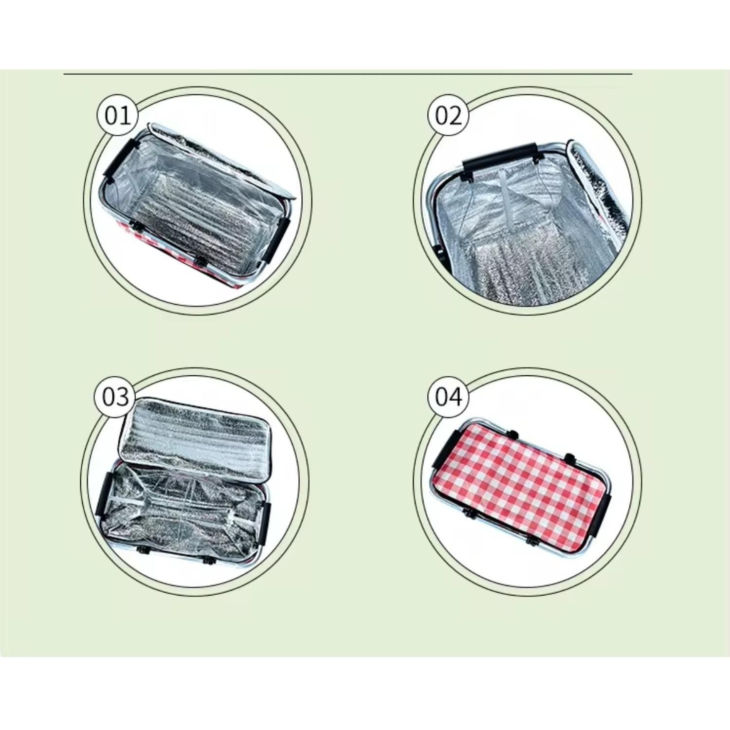 Bolso Termico Plegable Astromelias Cooler Canasta Picnic-6