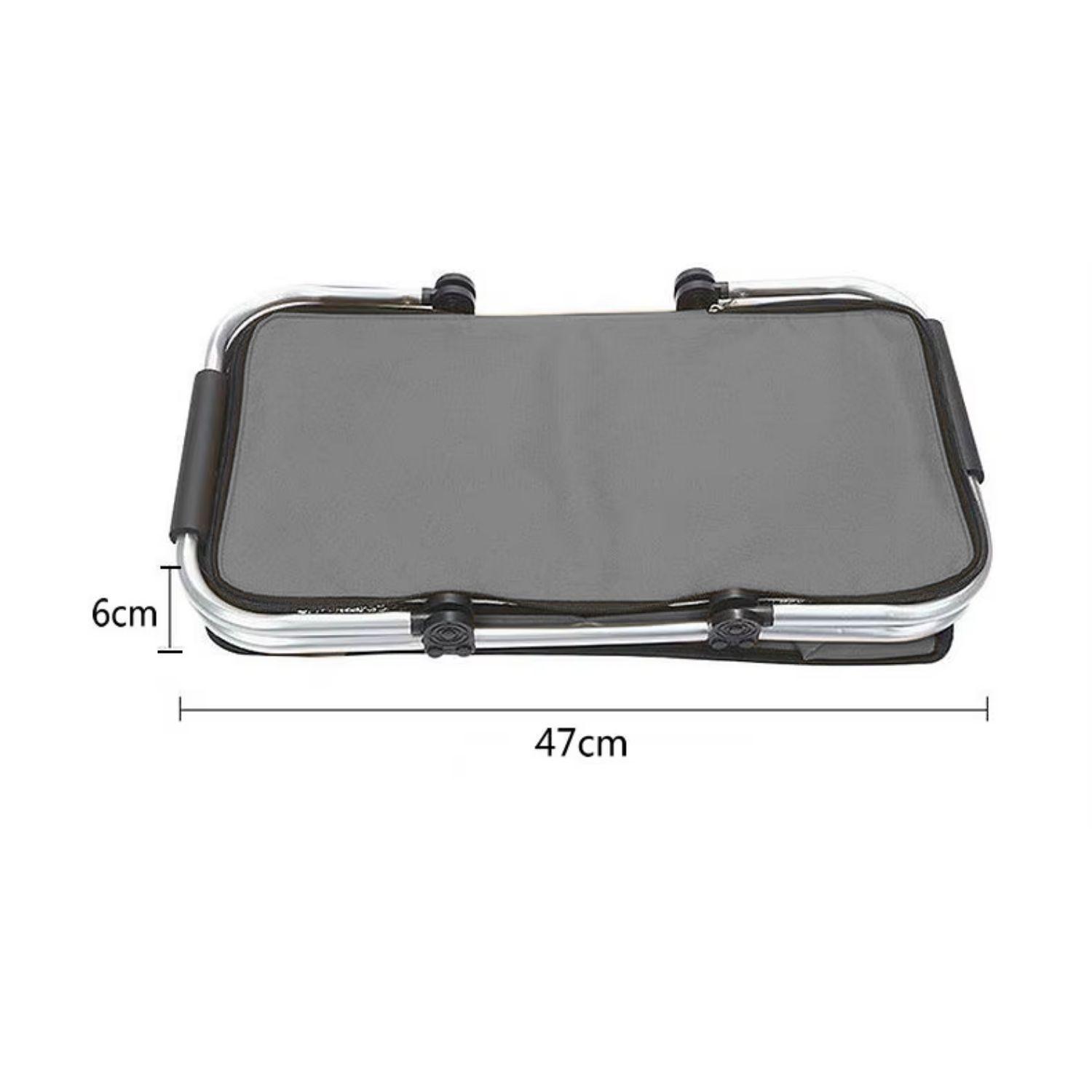 Bolso Termico Plegable Gris Cooler Canasta Picnic-3