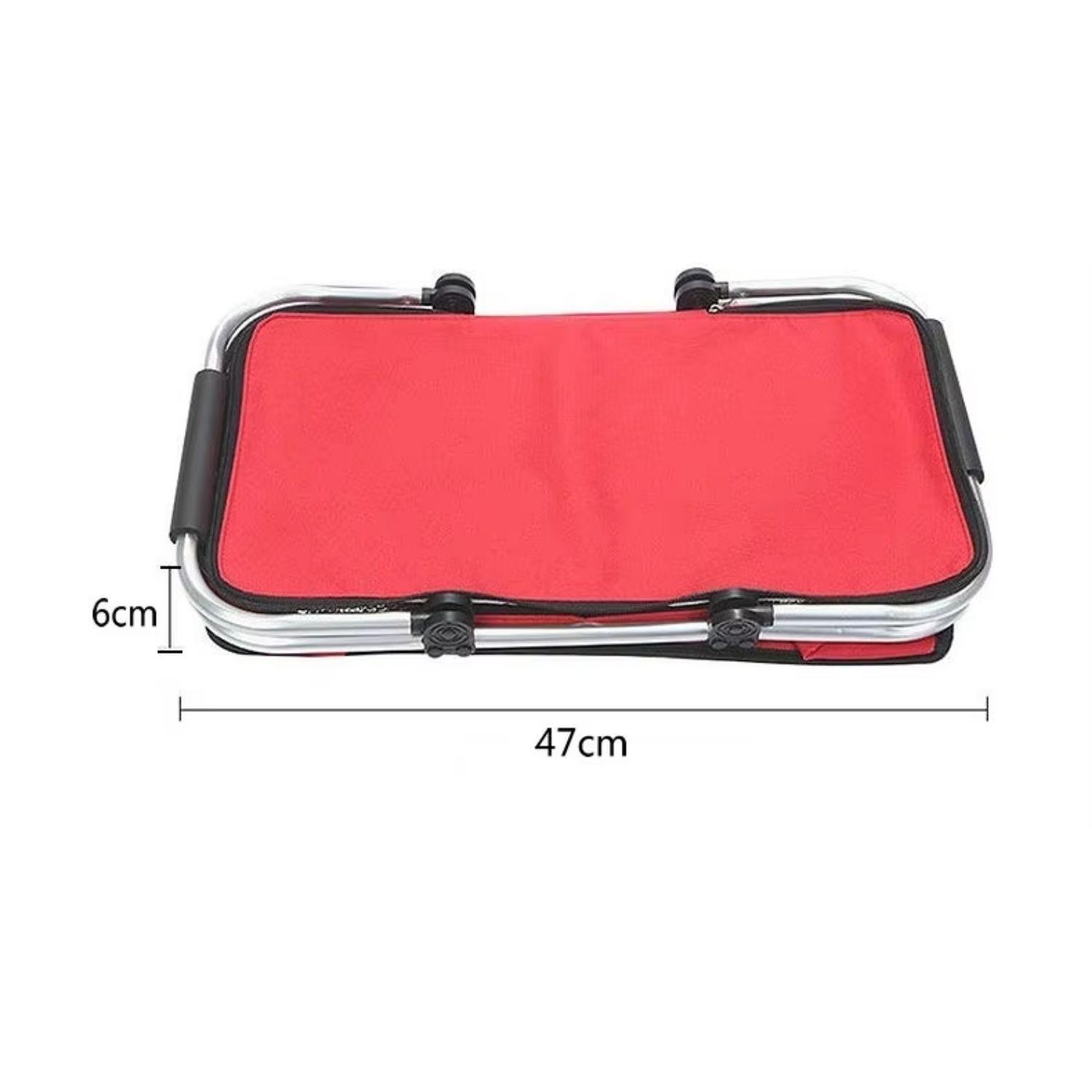 Bolso Termico Plegable Rojo Cooler Canasta Picnic-6