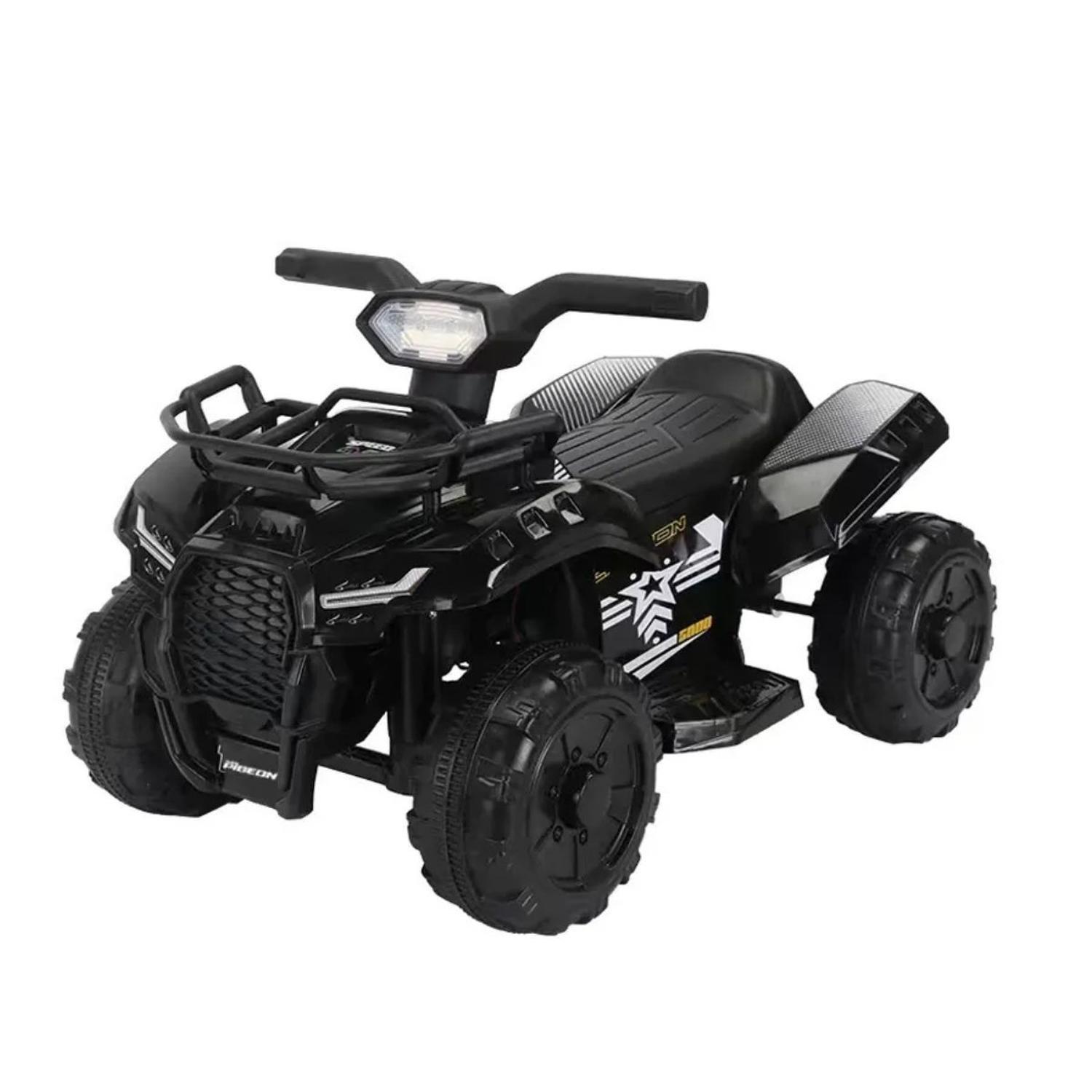 Moto Batería Eléctrico Infantil Quad Negra Juguete-0
