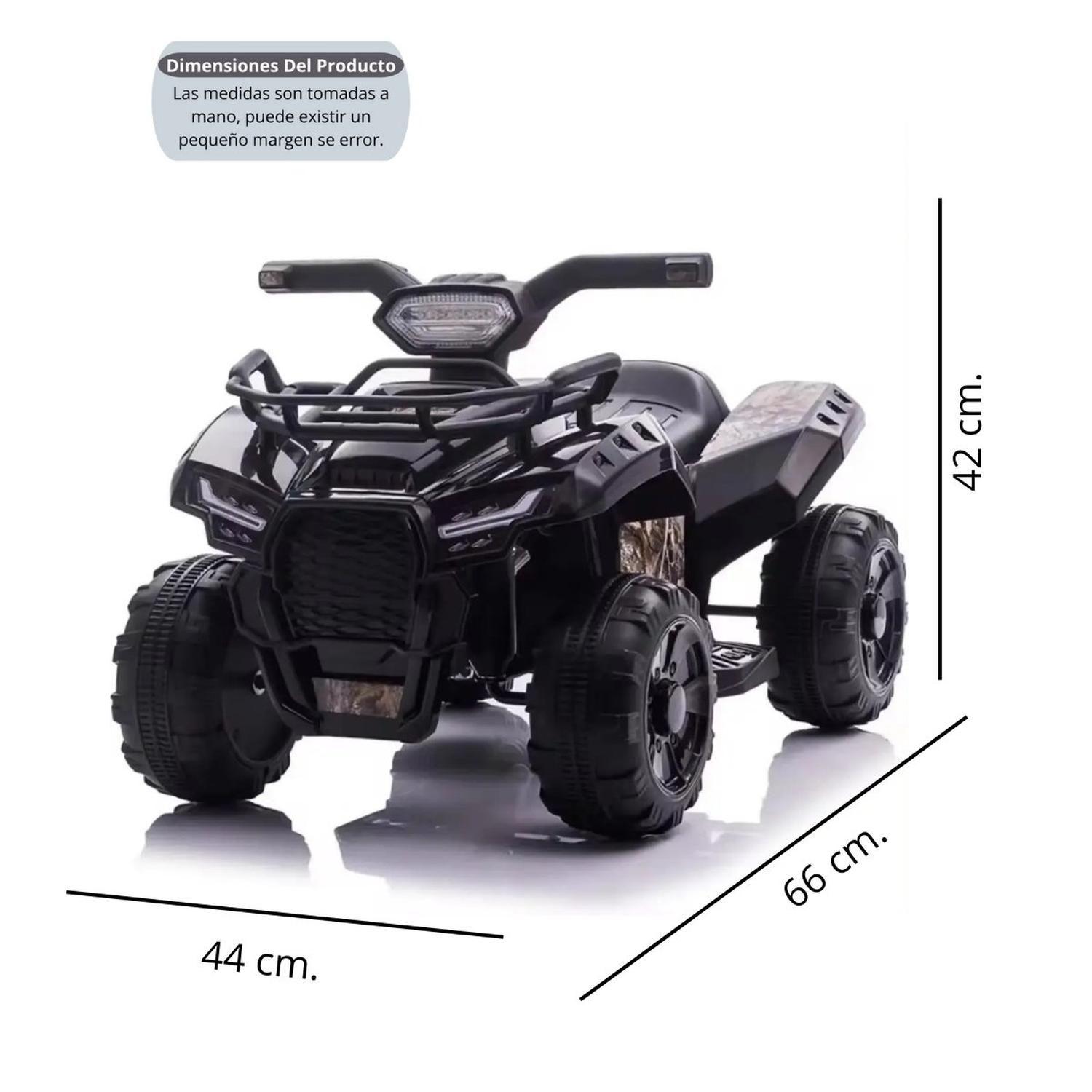 Moto Batería Eléctrico Infantil Quad Negra Juguete-1