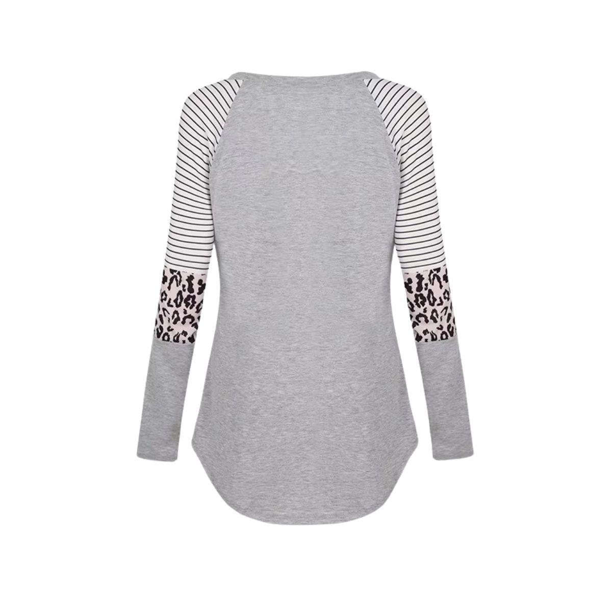 Polera Lactancia Maternidad Manga Larga Gina Gris-1