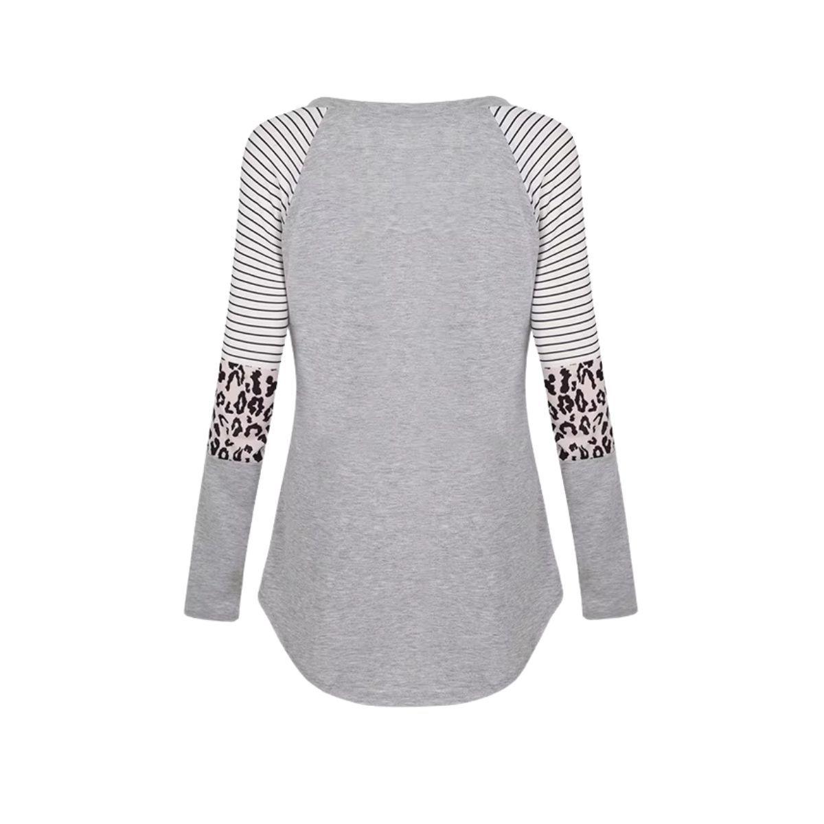 Polera Lactancia Maternidad Manga Larga Gina Gris-1