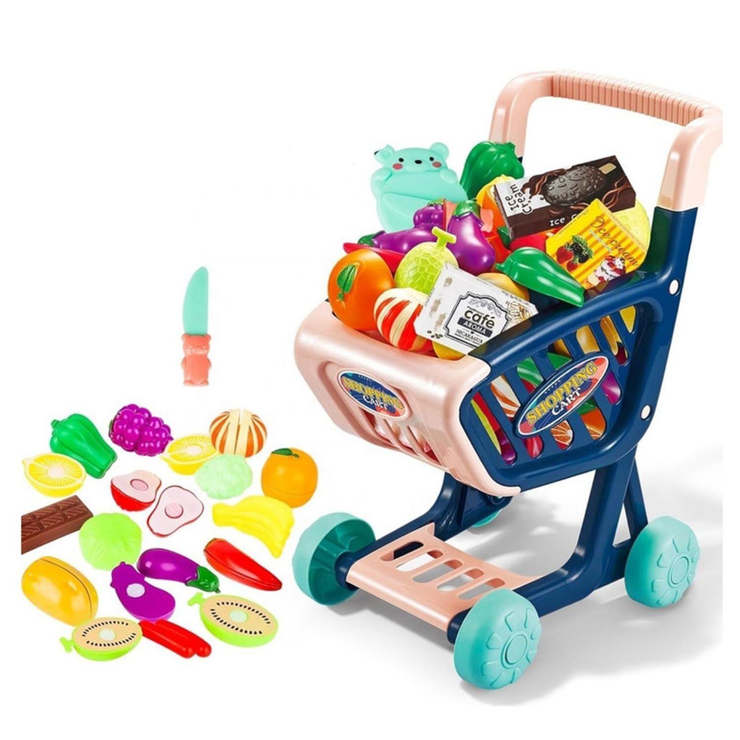 Carro Supermercado Juguete Carrito Compras 36 Piezas-0