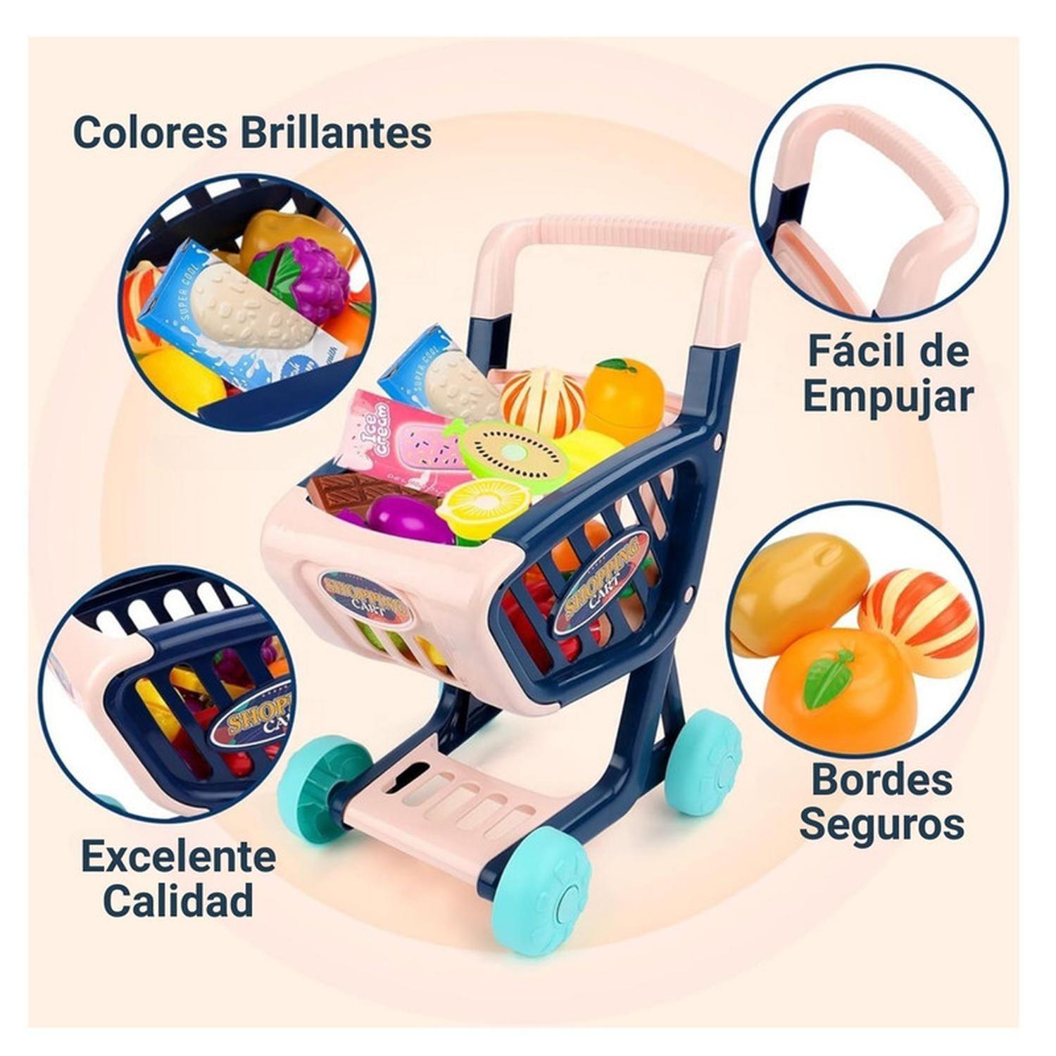 Carro Supermercado Juguete Carrito Compras 36 Piezas-4