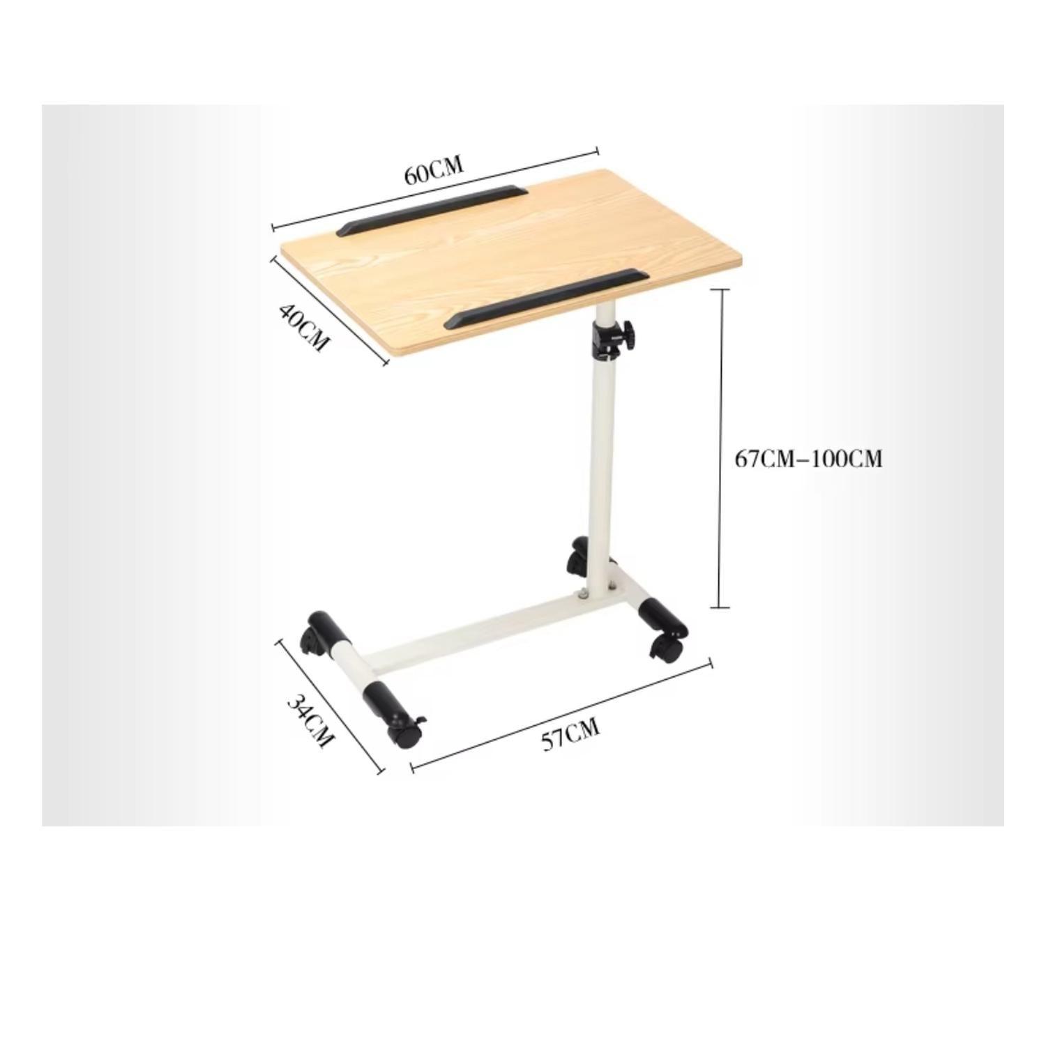 Mesa Plegable Enfermo Cama Ajustable Computador Blanca-1