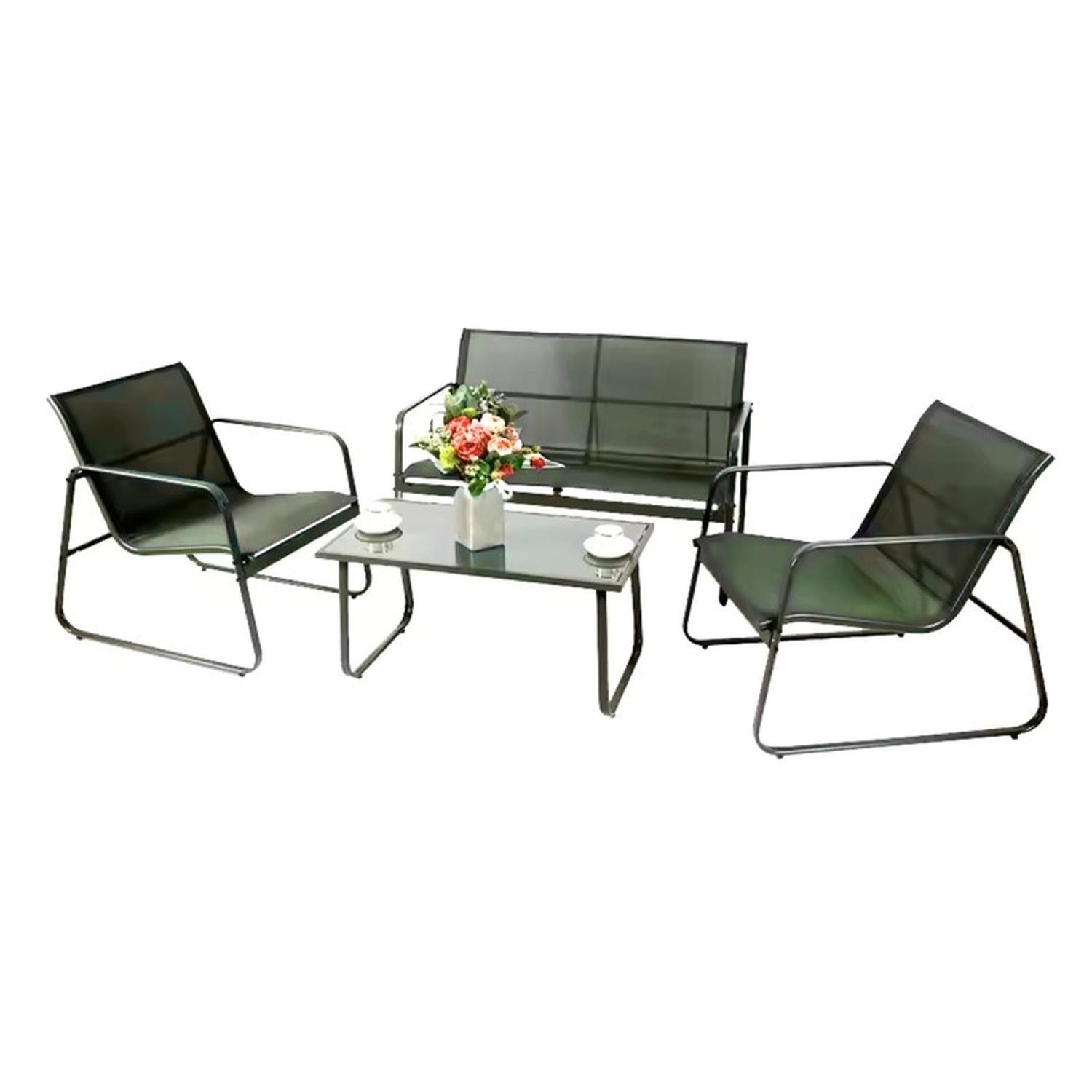 Juego De Terraza Living Malla Saint Andrew 4 Piezas Exterior-0
