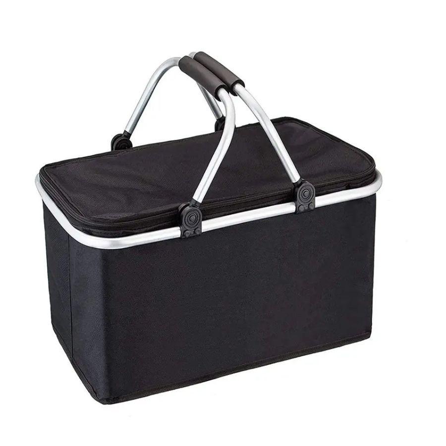Bolso Termico Plegable Negro Cooler Canasta Picnic-0