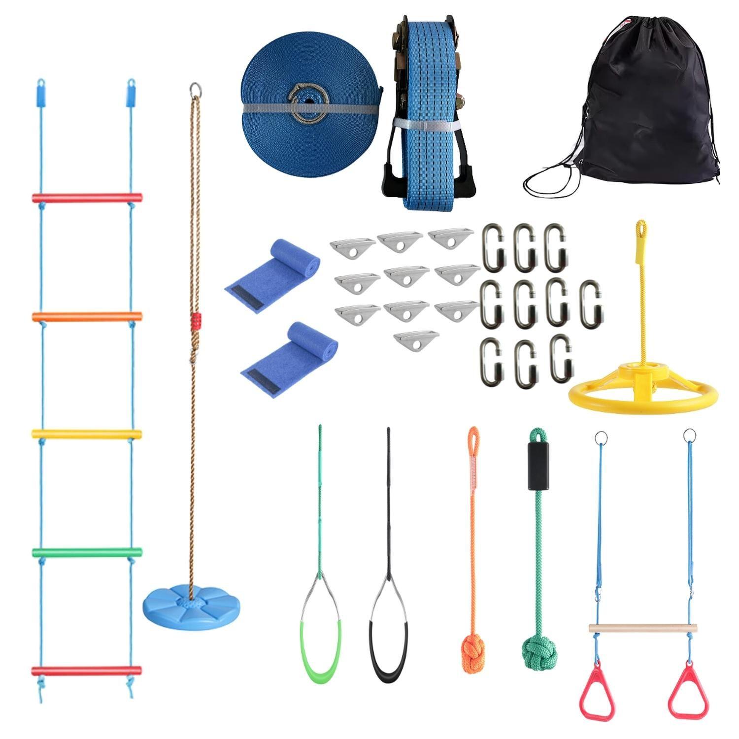 Juego Carrera Ninja Warrior 8 Obstaculos Slackline-0