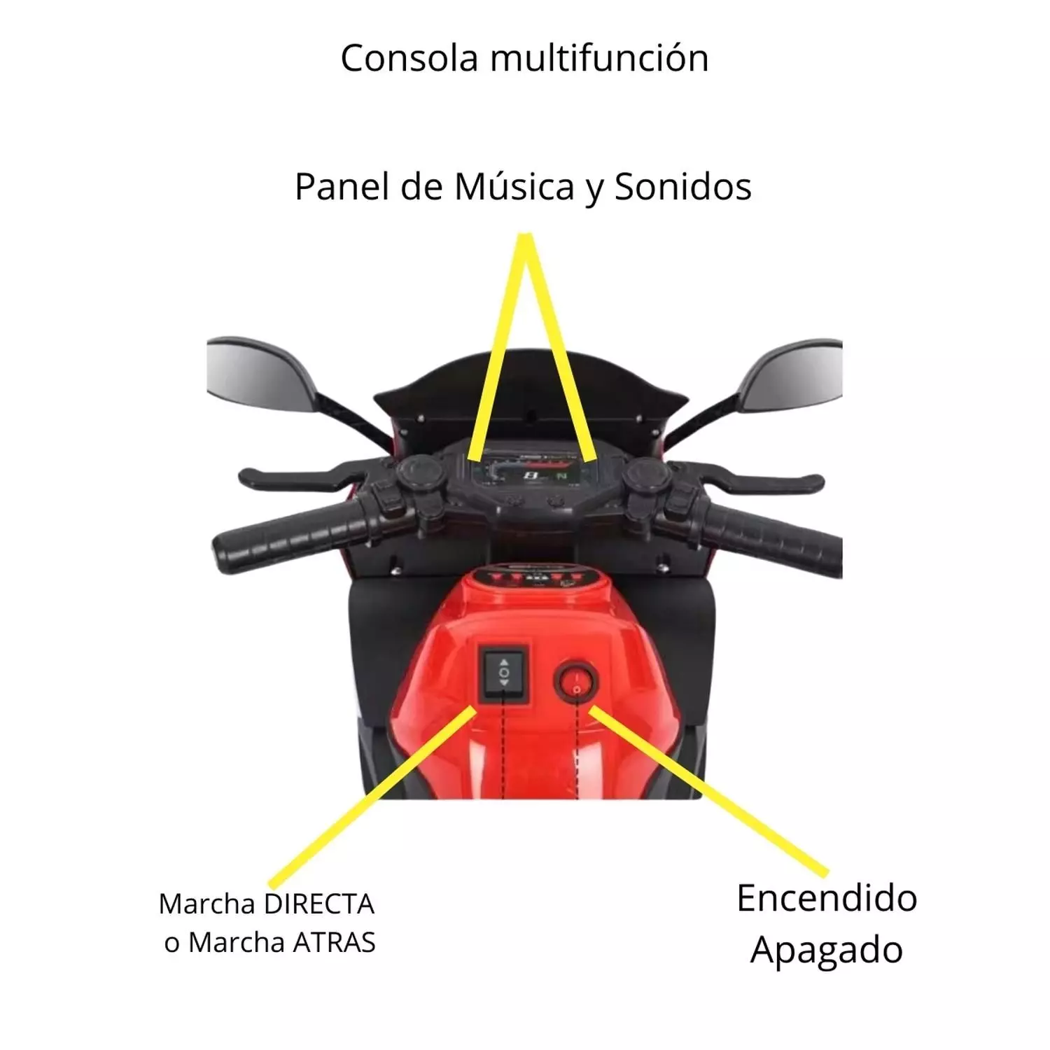 Moto Batería Eléctrico Infantil Hawk Azul Juguete-2
