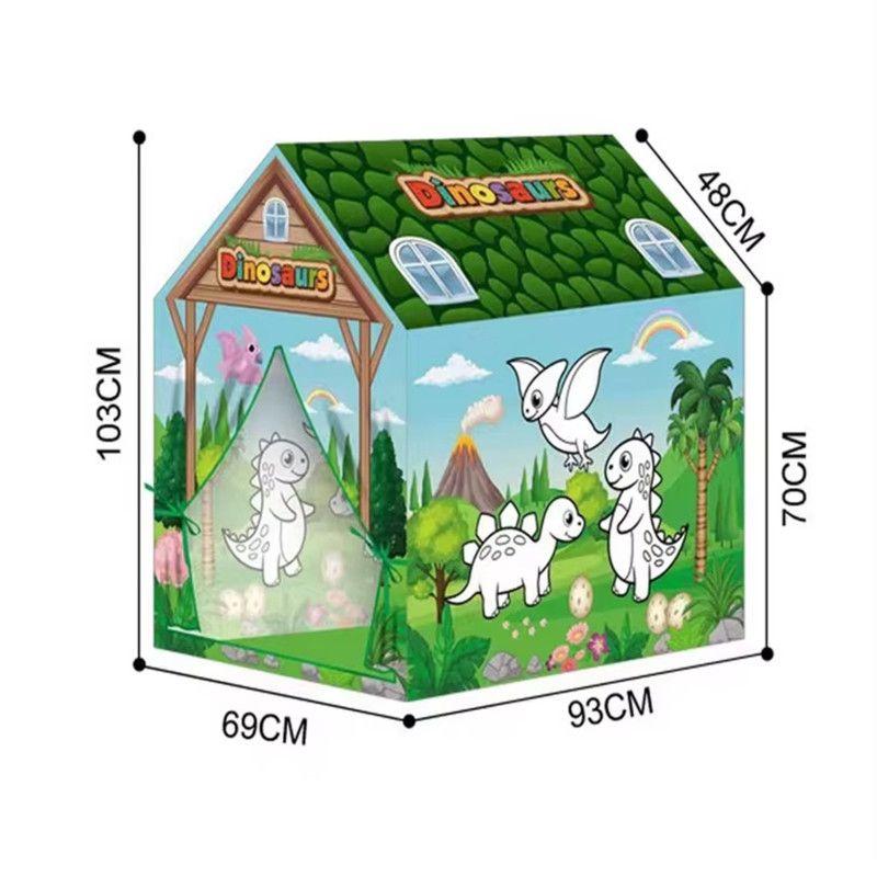 Carpa Infantil Creativa Para Pintar Casita Juegos T-REX-2