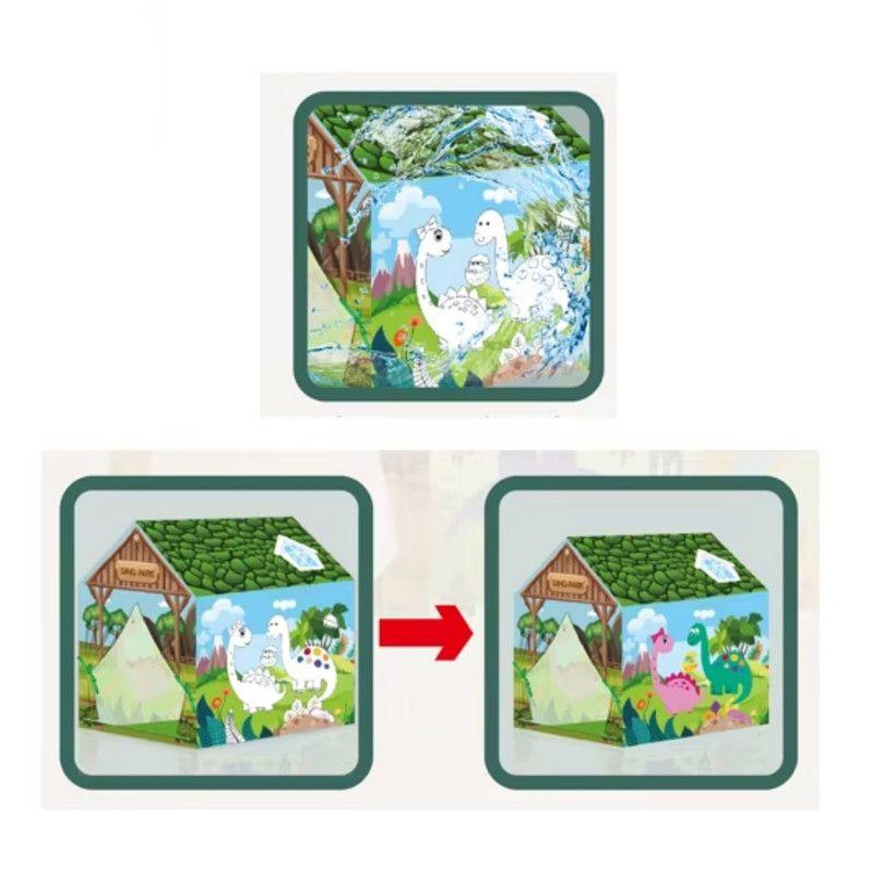 Carpa Infantil Creativa Para Pintar Casita Juegos T-REX-4