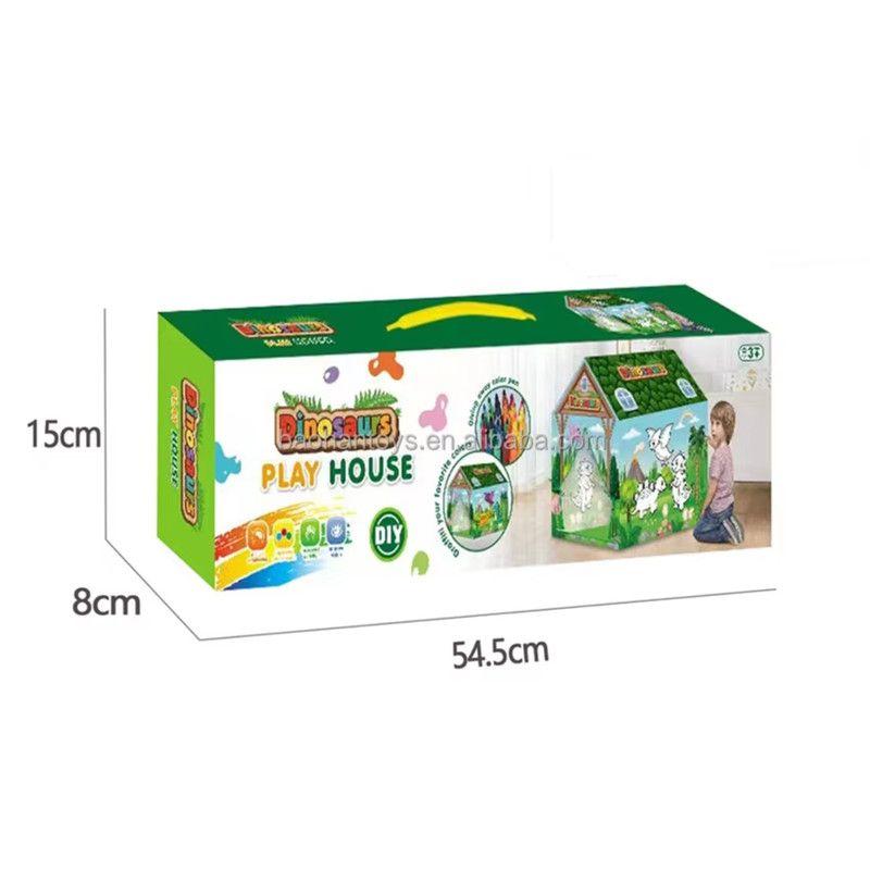 Carpa Infantil Creativa Para Pintar Casita Juegos T-REX-6