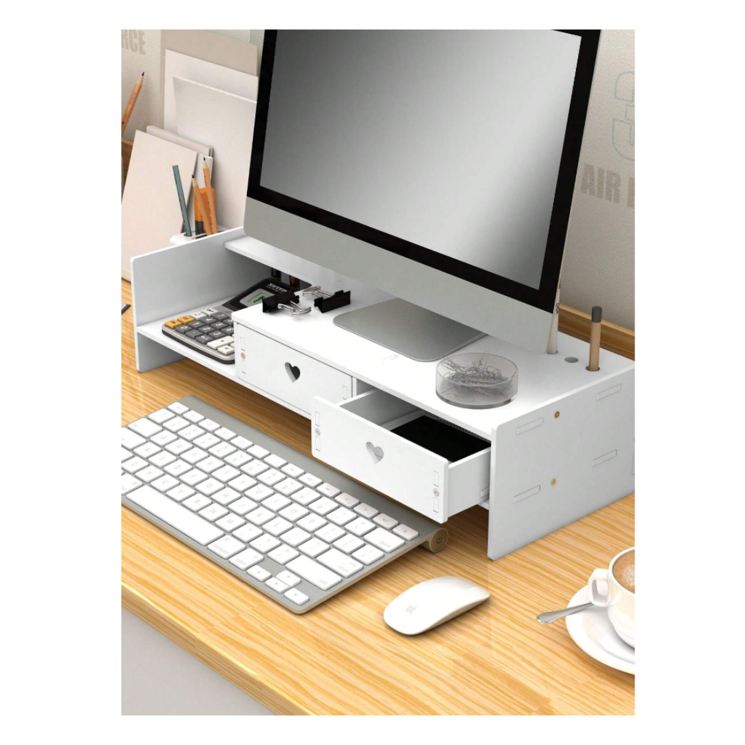 Organizador de Escritorio Elevador de Monitor 2 Cajones-6
