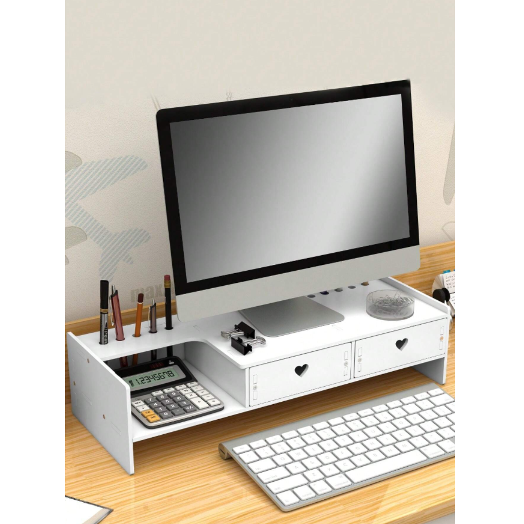 Organizador de Escritorio Elevador de Monitor 2 Cajones-2