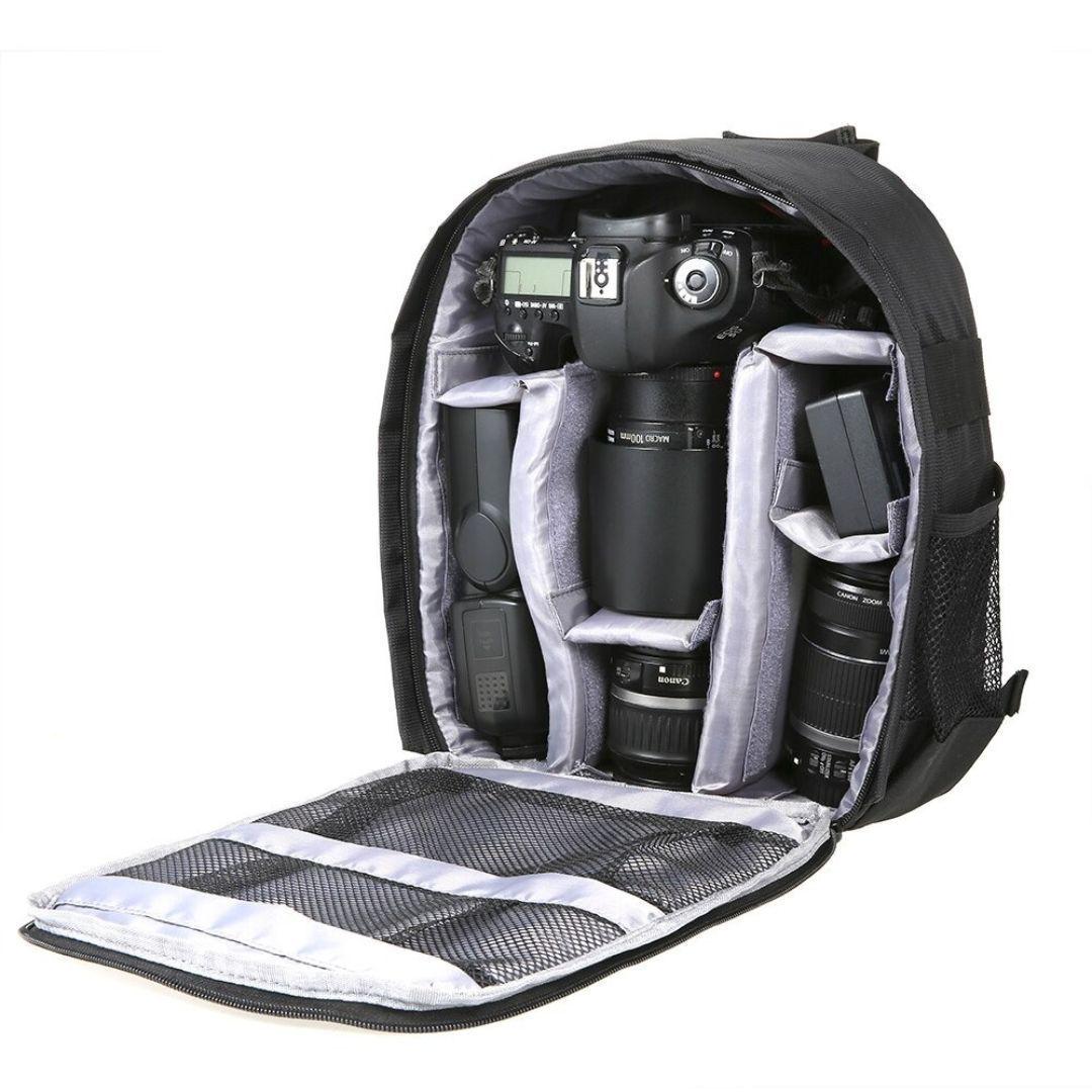  Mochila Para Cámara Fotográfica Y Accesorios  Velcro Ajustable-3