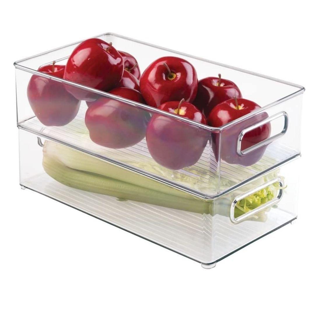 Kit 4 Cestas Organizadoras Caja para Estantes Refrigerador Cocina-7