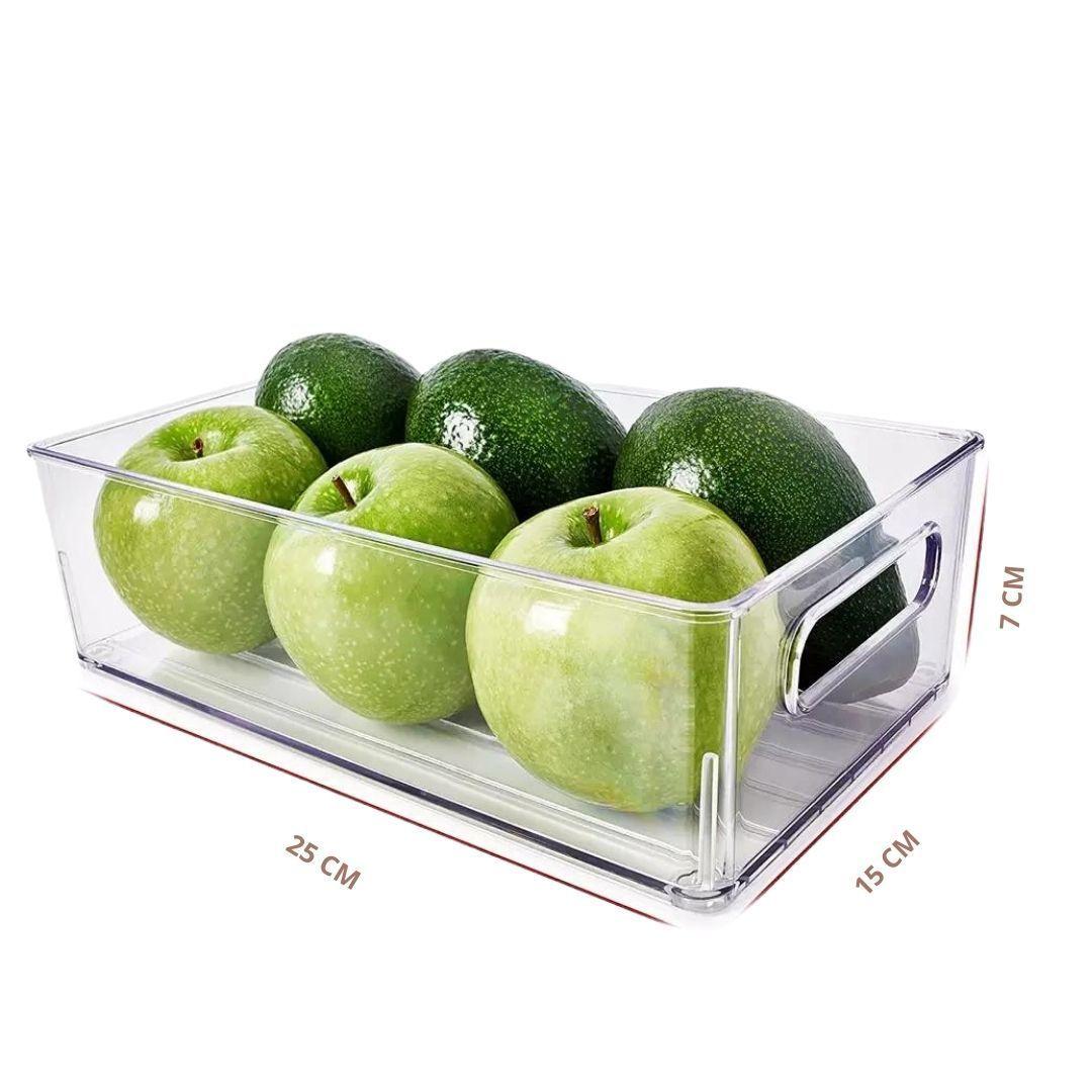 Kit 4 Cestas Organizadoras Caja para Estantes Refrigerador Cocina-1