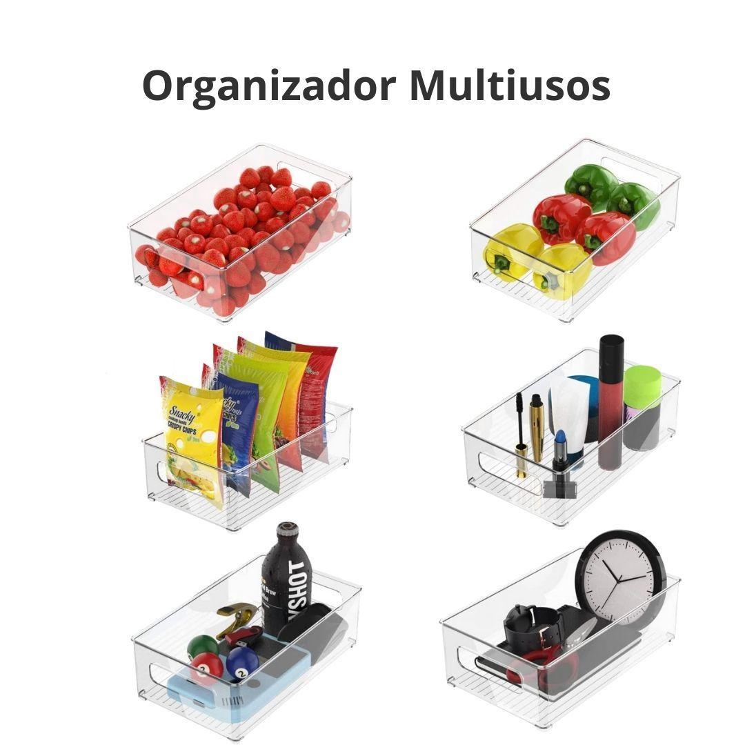 Kit 4 Cestas Organizadoras Caja para Estantes Refrigerador Cocina-2