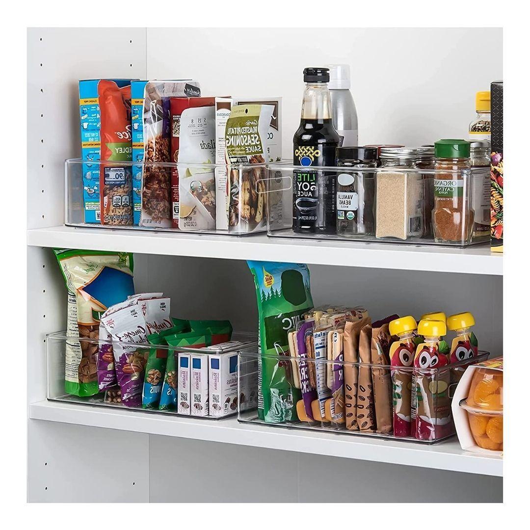 Kit 4 Cestas Organizadoras Caja para Estantes Refrigerador Cocina-4