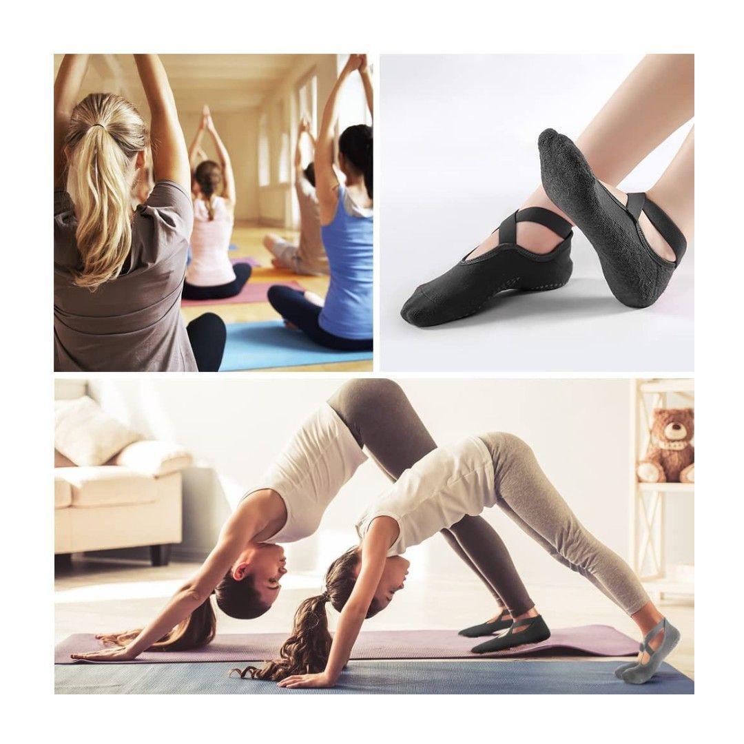 Pack 2 Pares de Calcetines Para Yoga Antideslizantes Mujer-6