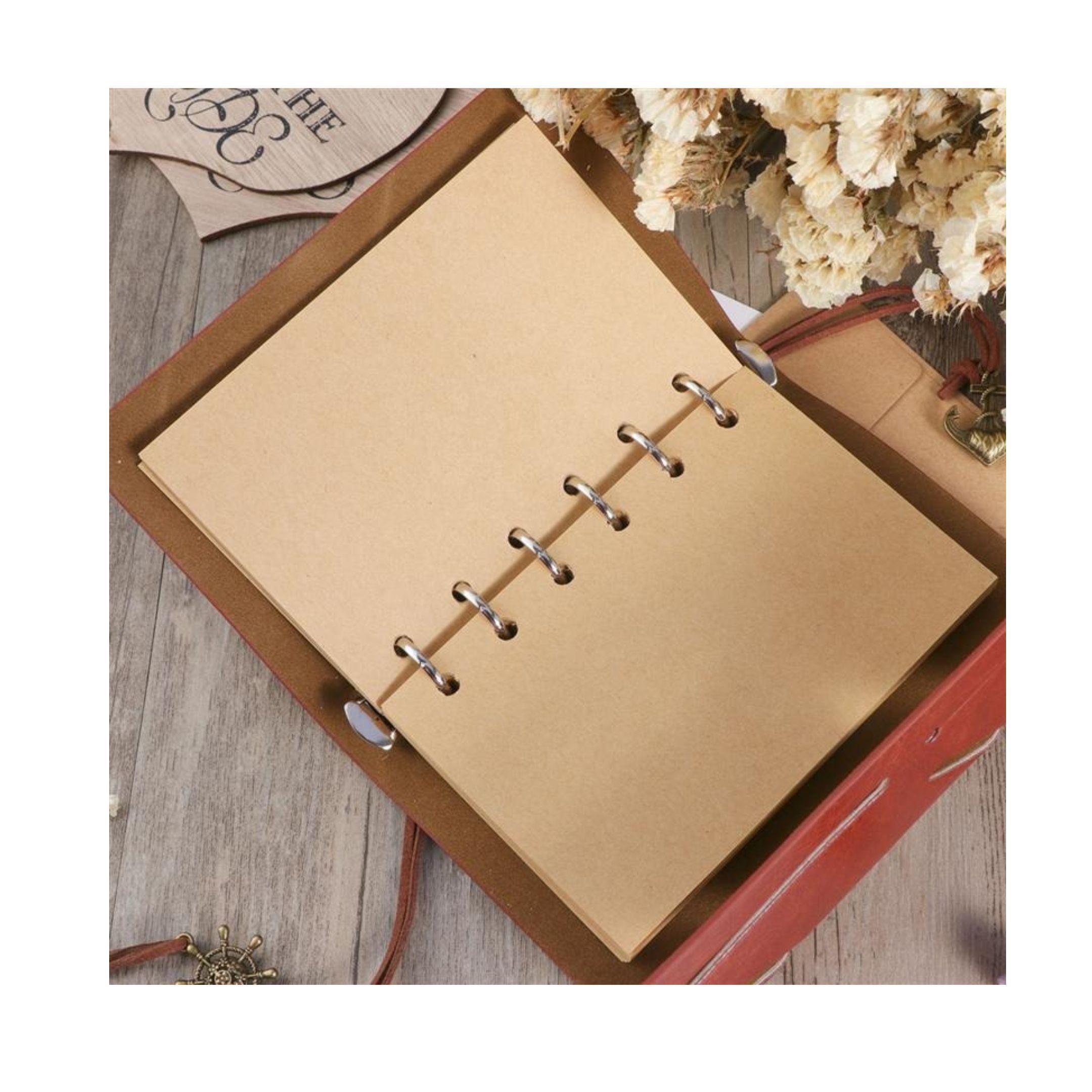 Agenda Vintage Con Cubierta y Colgantes - Cuaderno Marinero-3