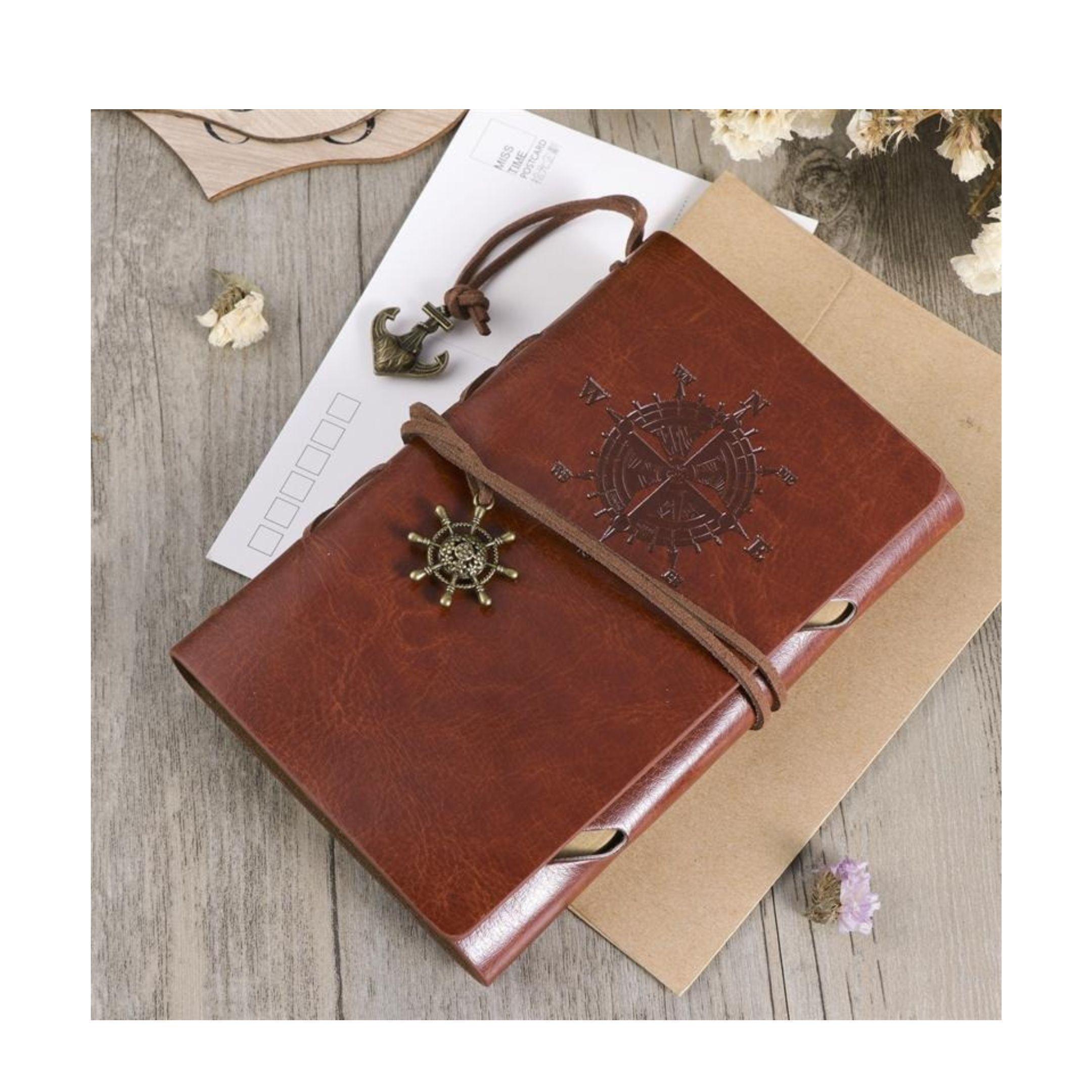 Agenda Vintage Con Cubierta y Colgantes - Cuaderno Marinero-1