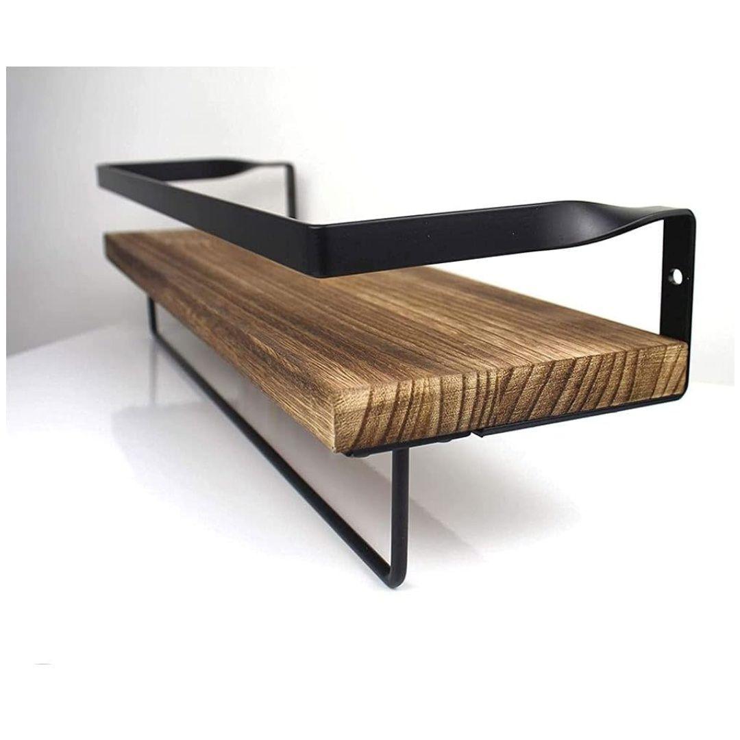 Kit 2 Repisas Flotantes De Madera Organizador Hogar Decoración-1