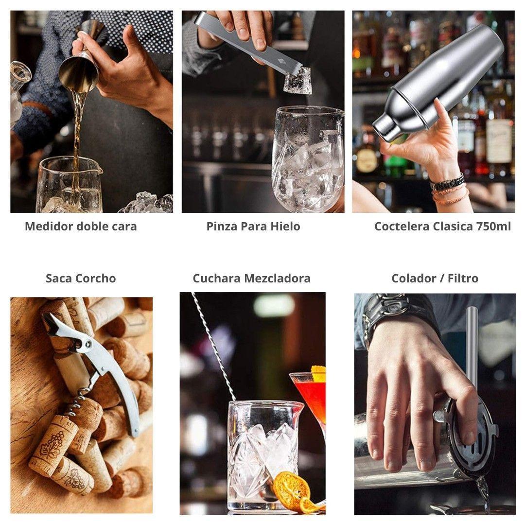 Kit De Bartender Coctelera y Accesorios De Bar 12 Piezas-3