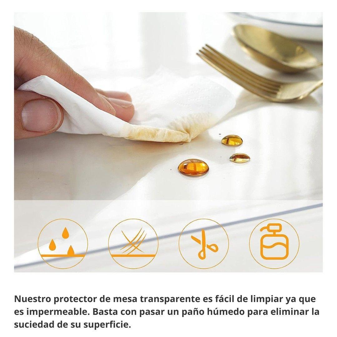 Mantel De Mesa Transparente Protector De Escritorio -1