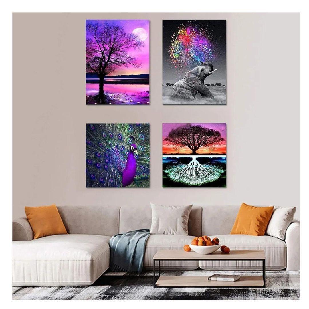 4 Kits de Pintura De Diamante 5d Arte y Manualidades-4