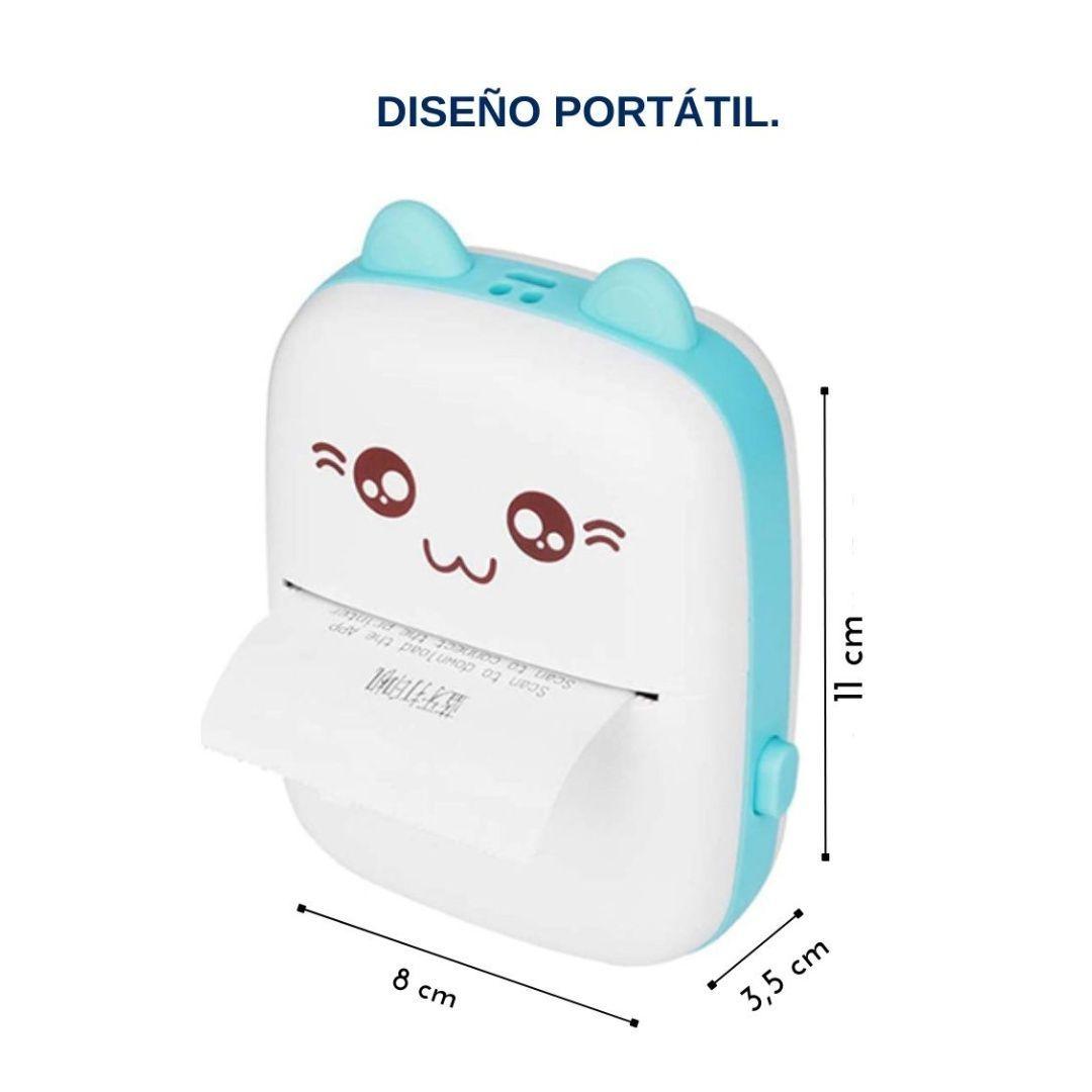 Mini Impresora Térmica Portátil + 3 Papel Adhesivo Colores-1