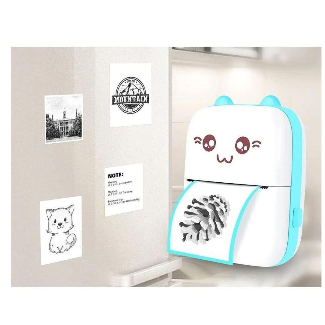 Mini Impresora Térmica Portátil + 3 Papel Adhesivo Colores-4