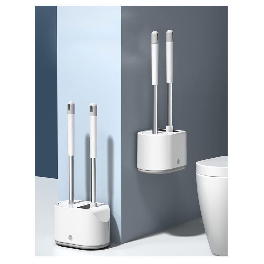 Kit Cepillo De Baño Doble Con Base Accesorio Limpieza Hogar-2