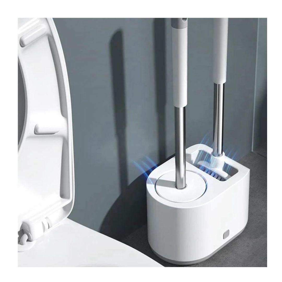 Kit Cepillo De Baño Doble Con Base Accesorio Limpieza Hogar-4