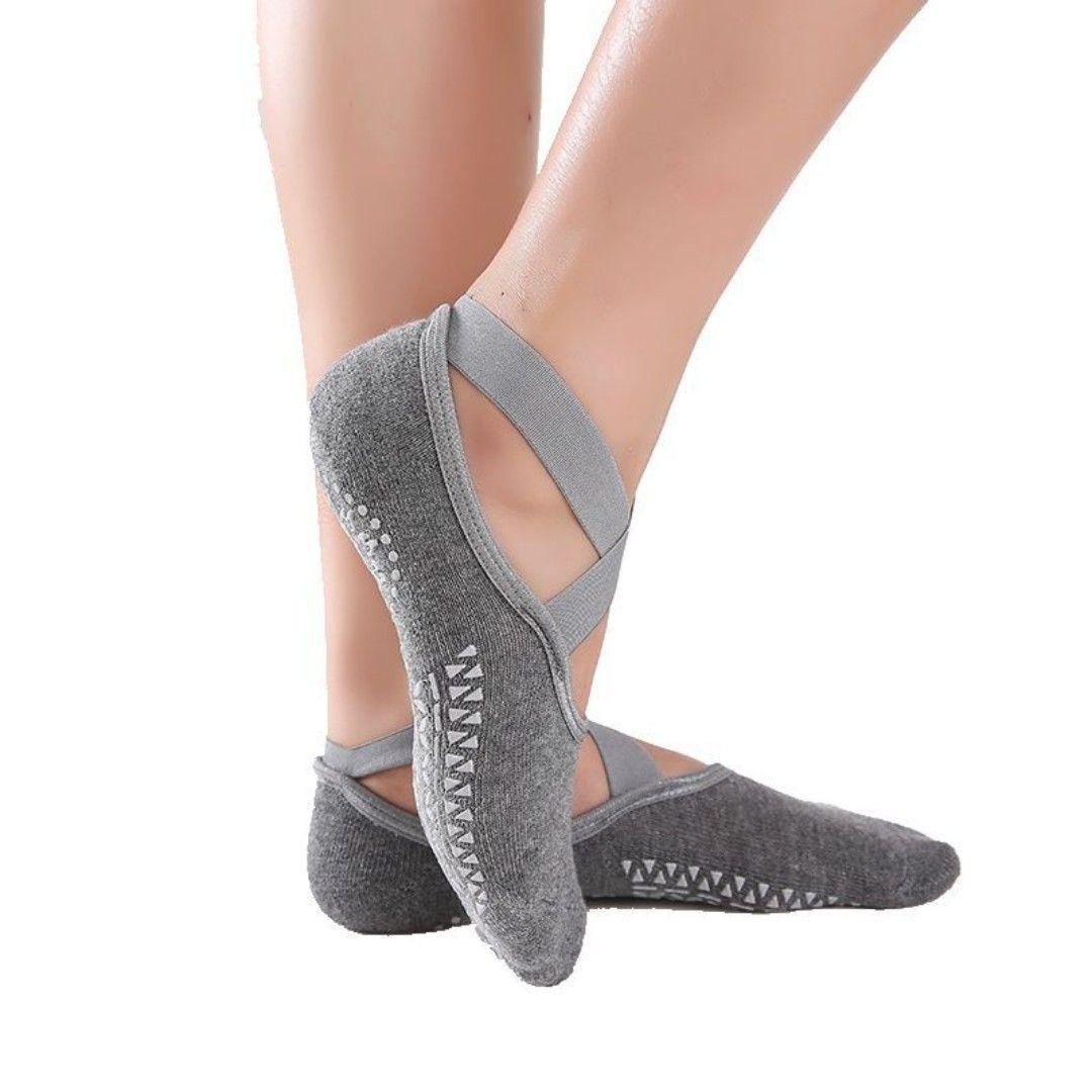 Pack 2 Pares de Calcetines Para Yoga Antideslizantes Gris-0