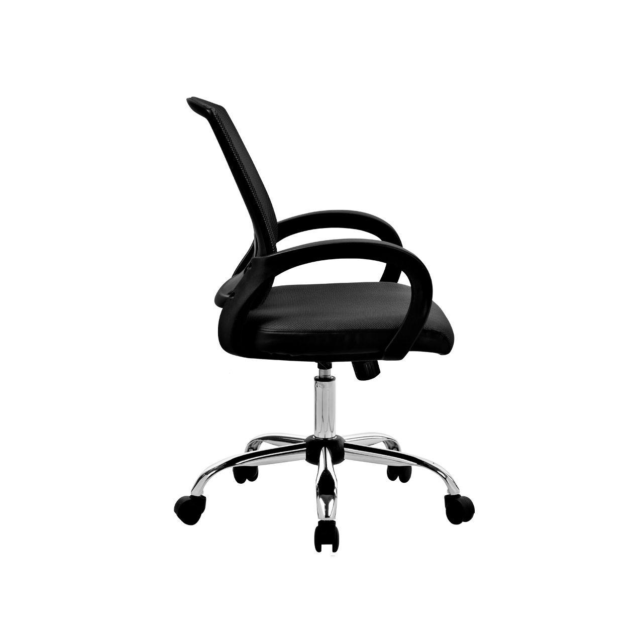 Silla de Oficina Network Negra Cromada-2