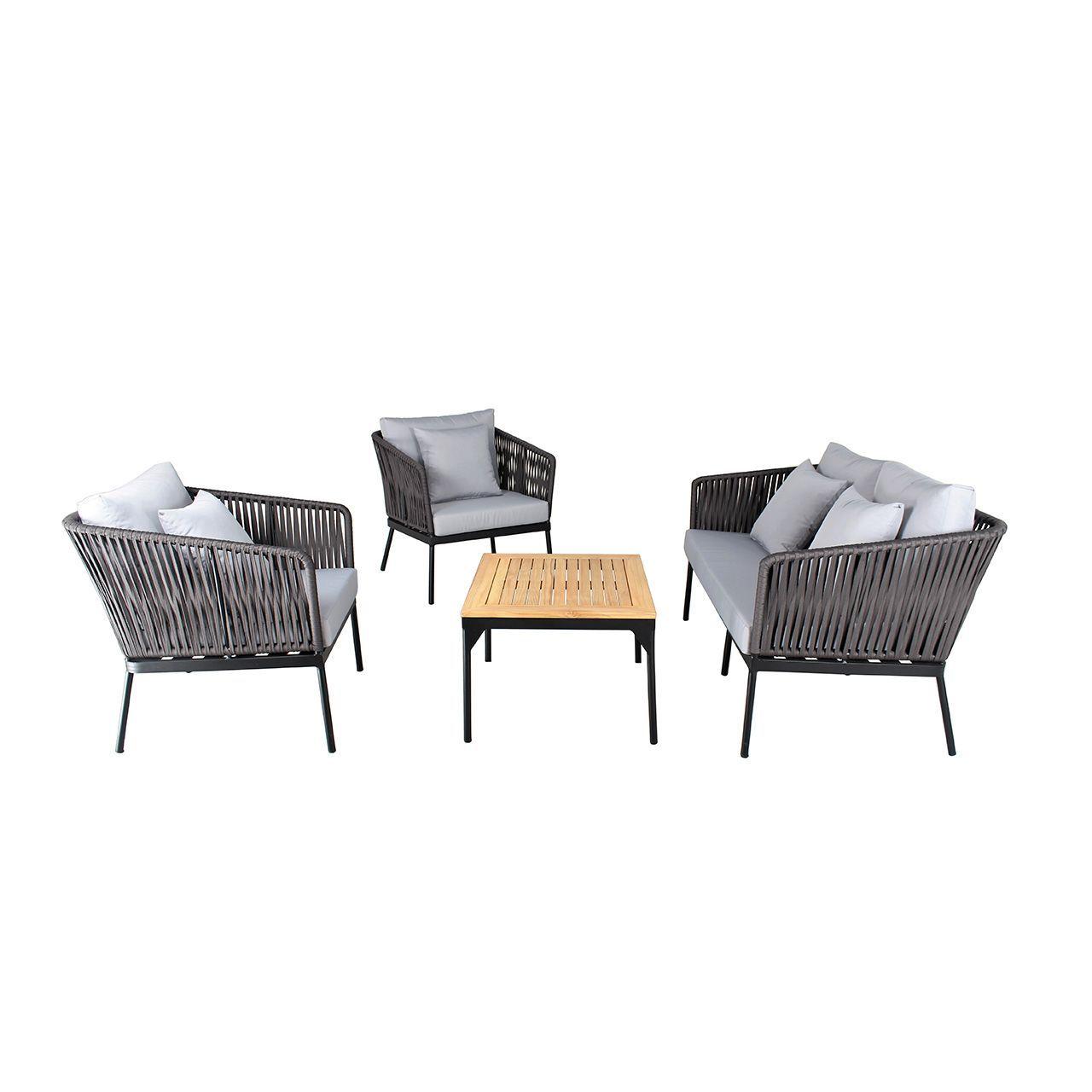 Juego Exterior Exotic Gris Claro Teka Natural-0