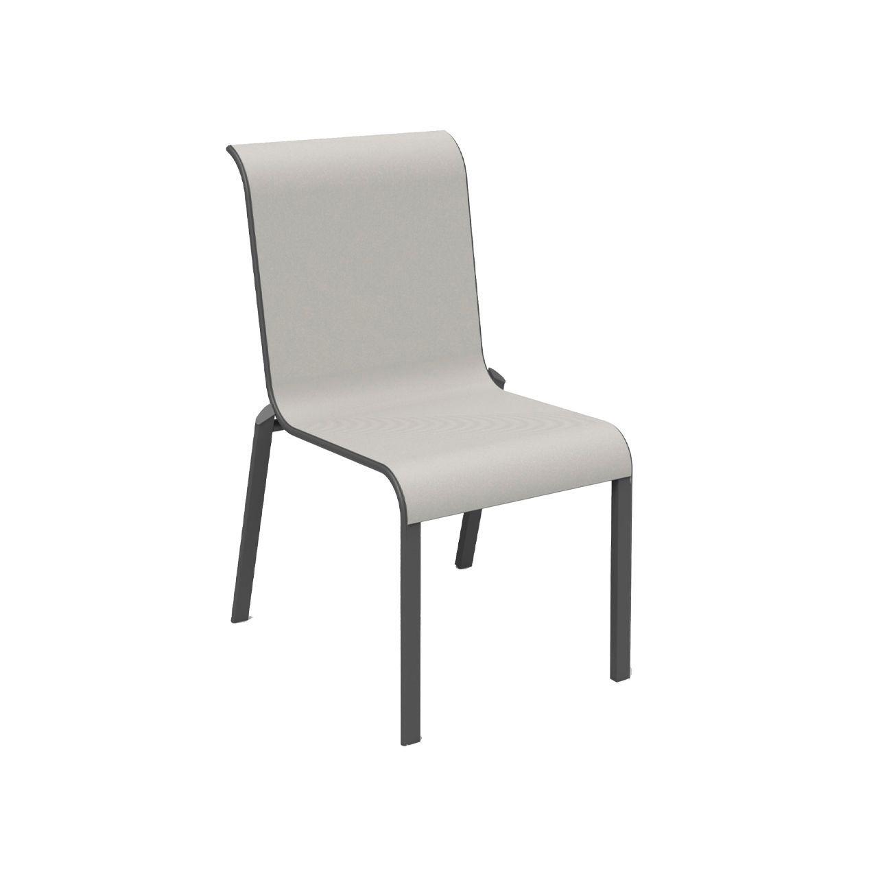 Silla Exterior Paris Textilene Gris Carbón-0