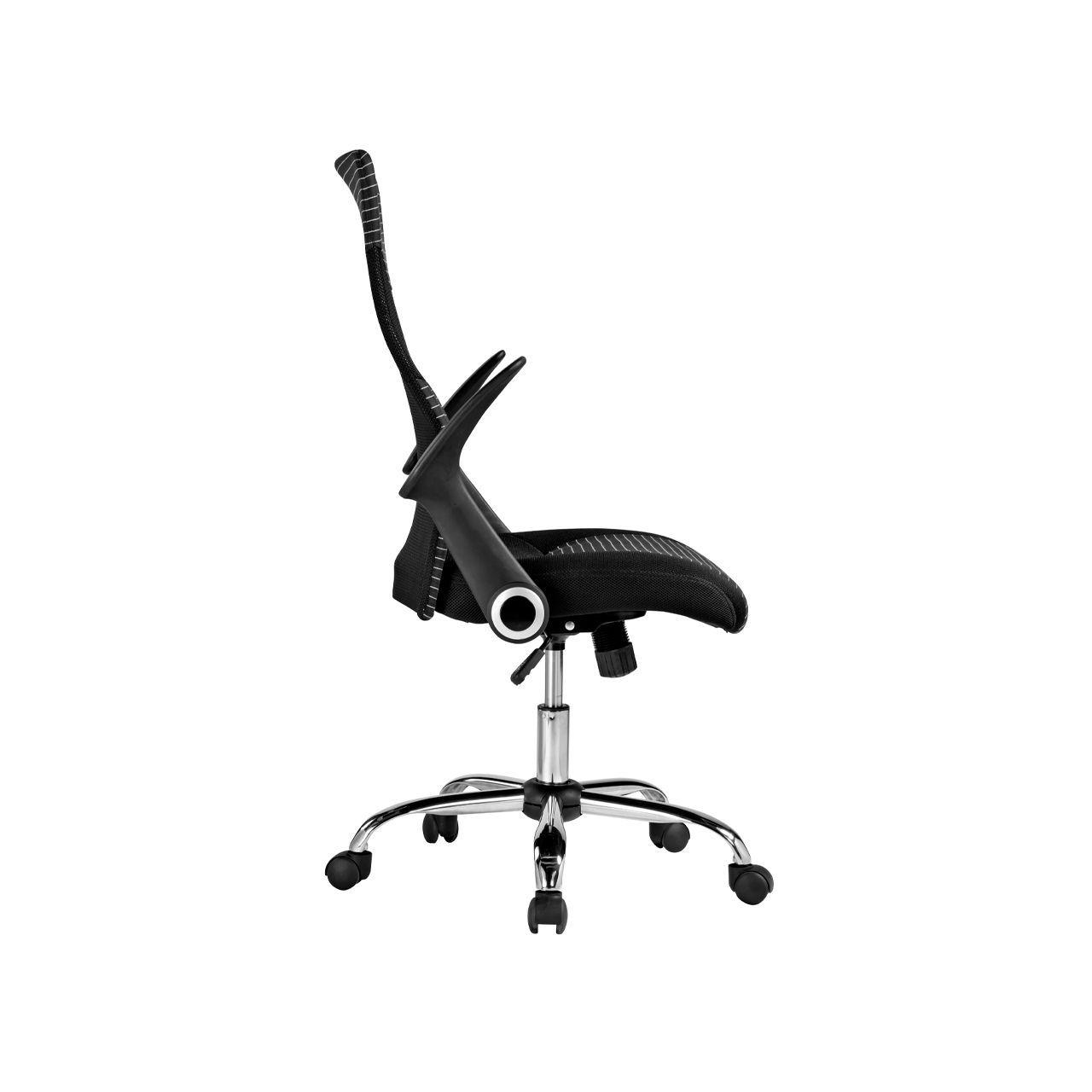 Silla de Oficina High Pro Negra Cromada-2