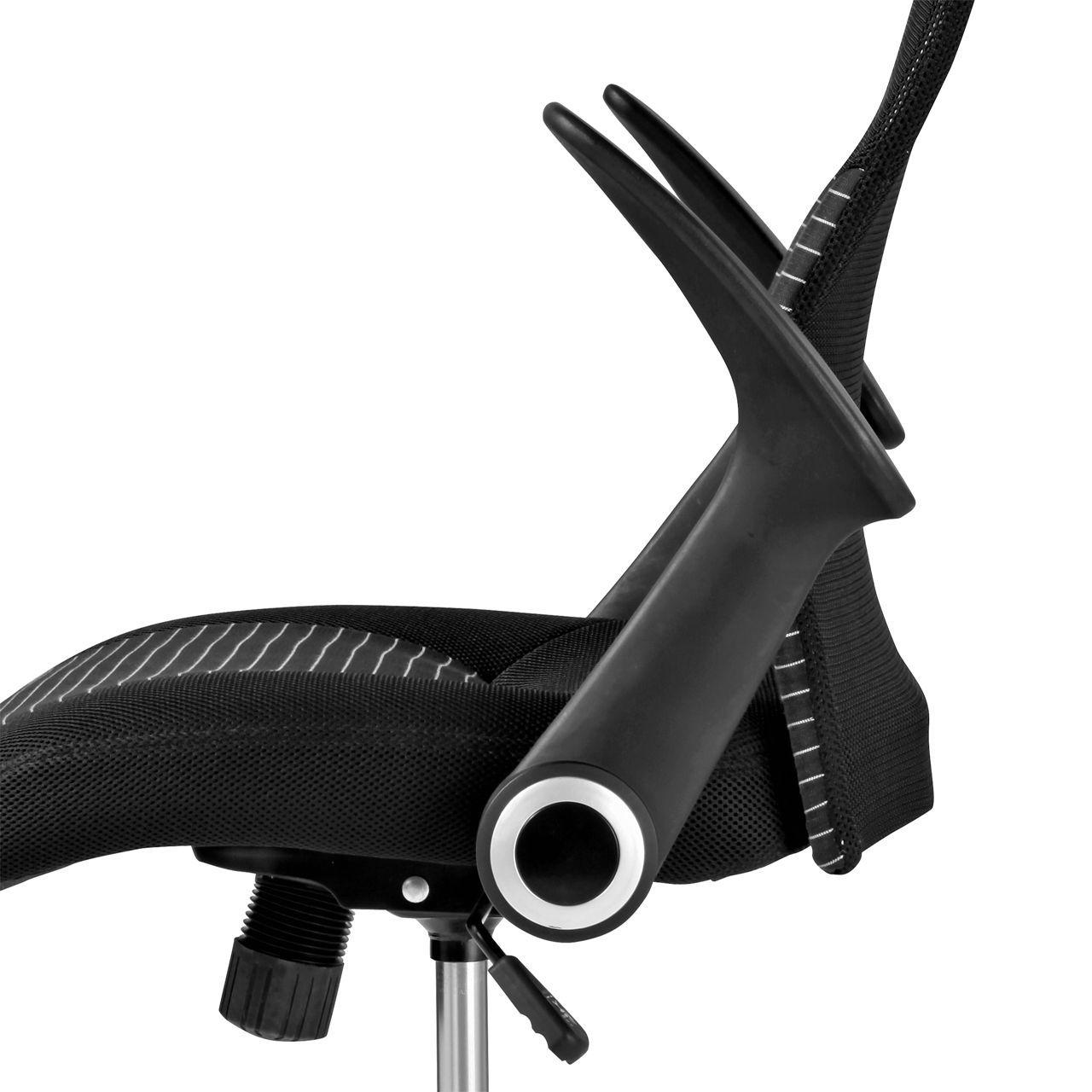 Silla de Oficina High Pro Negra Cromada-5