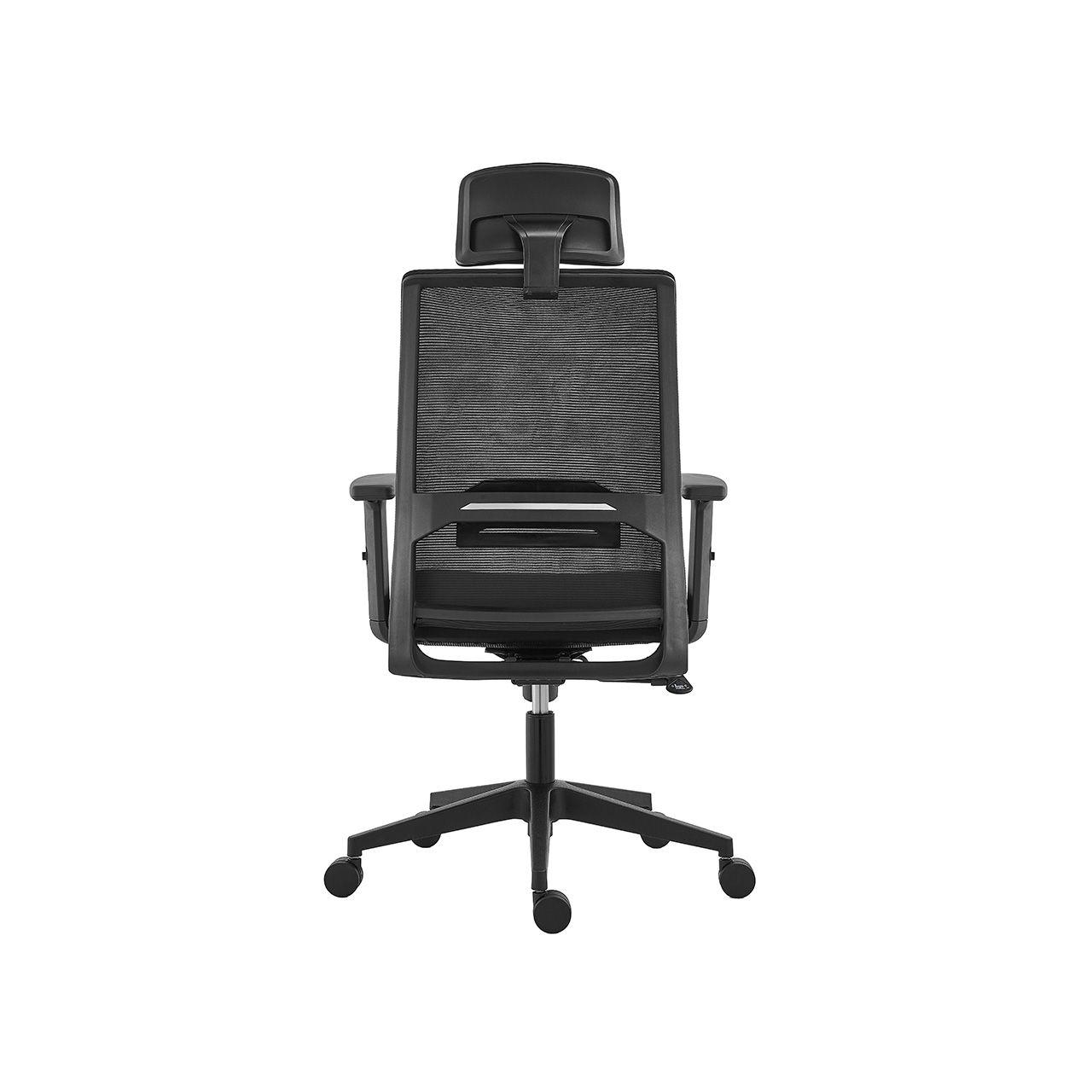 Silla de Oficina New York Negra con Cabecera-3