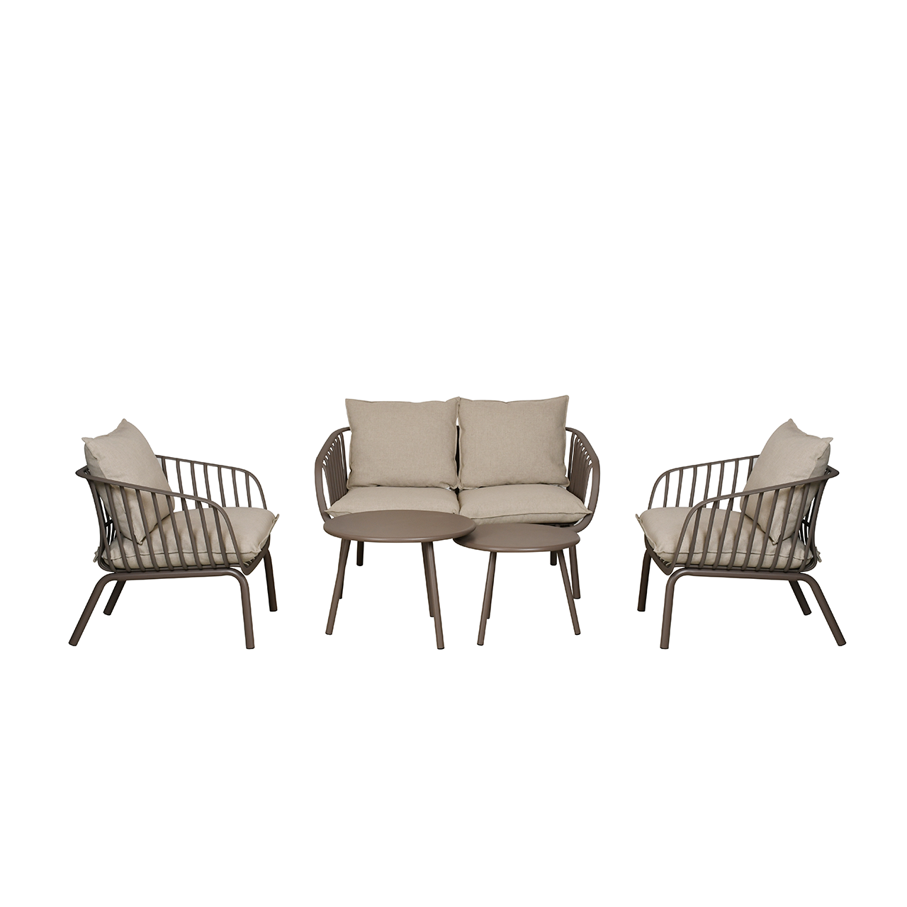 Sofá Exterior 2 Cuerpos Times Tortora-4