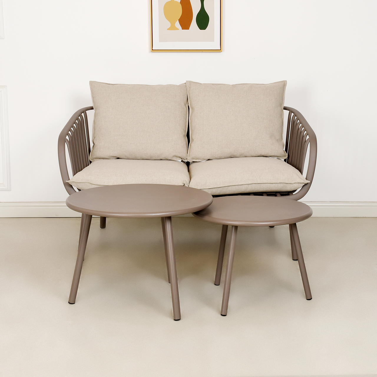 Sofá Exterior 2 Cuerpos Times Tortora-5