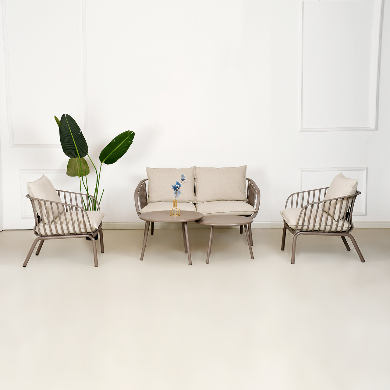 Sofá Exterior 2 Cuerpos Times Tortora-6