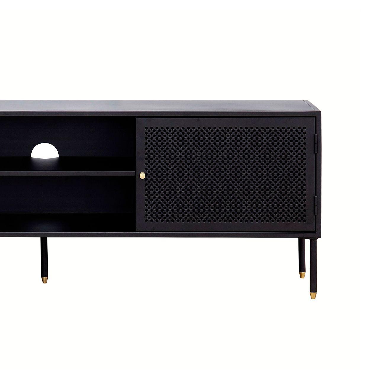 Mesa de TV Dawn Metal Negro-3