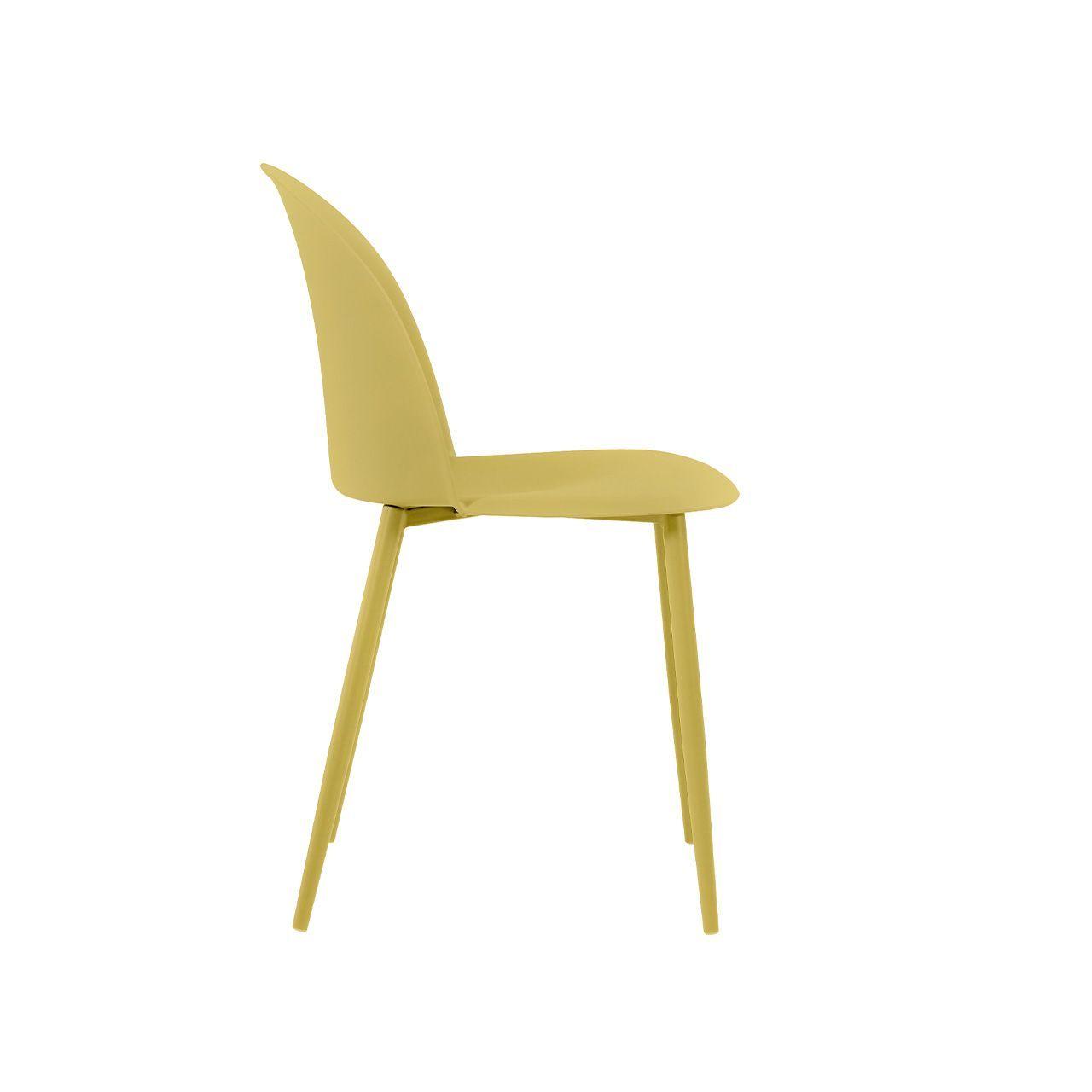Silla Monocolor Simple Mostaza-2