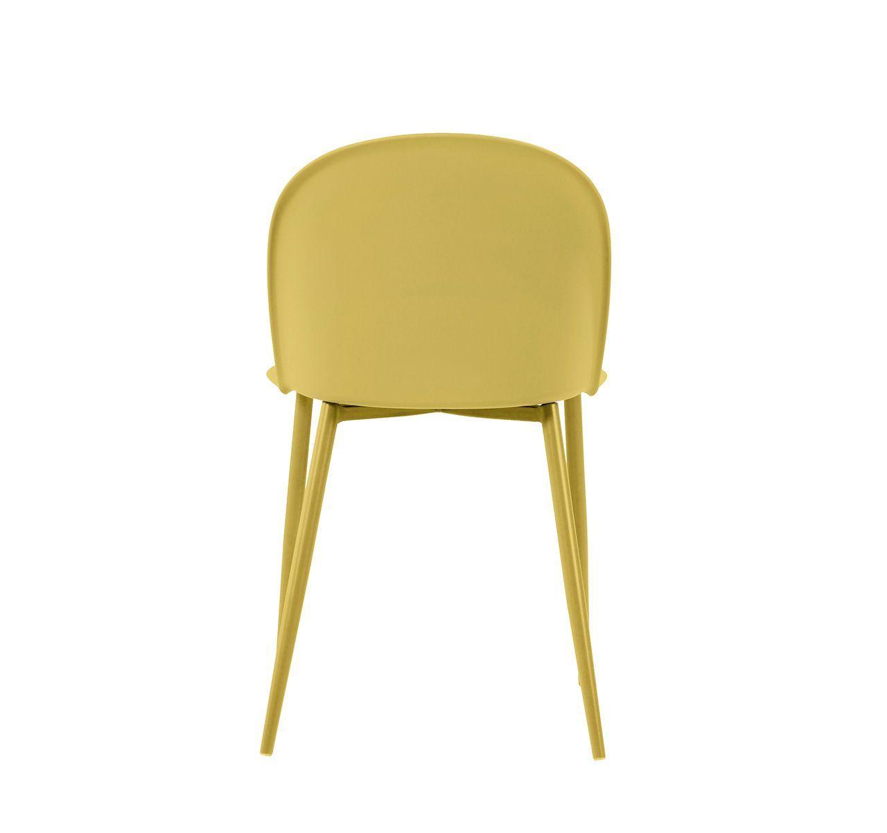 Silla Monocolor Simple Mostaza-3