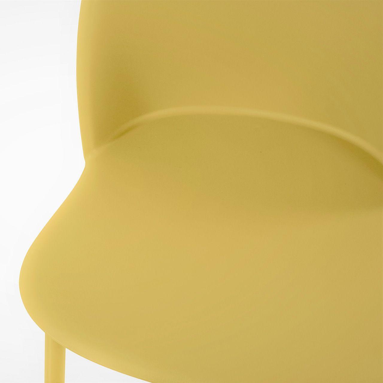 Silla Monocolor Simple Mostaza-5