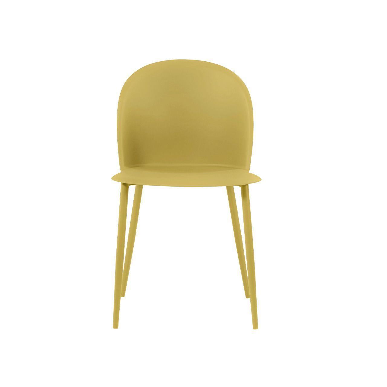 Silla Monocolor Simple Mostaza-1